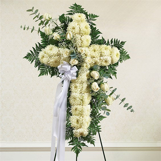 White Memorial Cross Tribute
