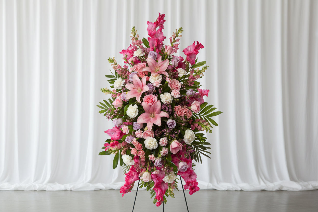 Pink Exuberance Standing Spray