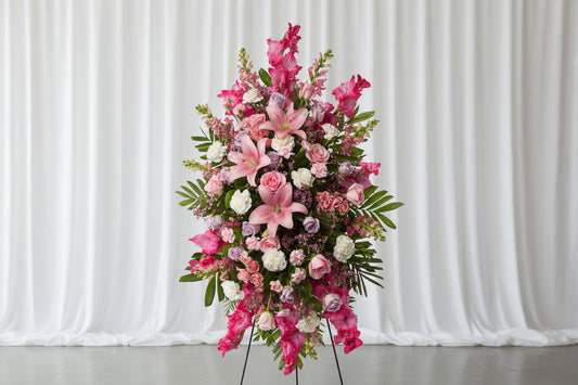 Pink Exuberance Standing Spray
