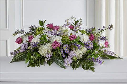 Lavender Floral Casket Spray
