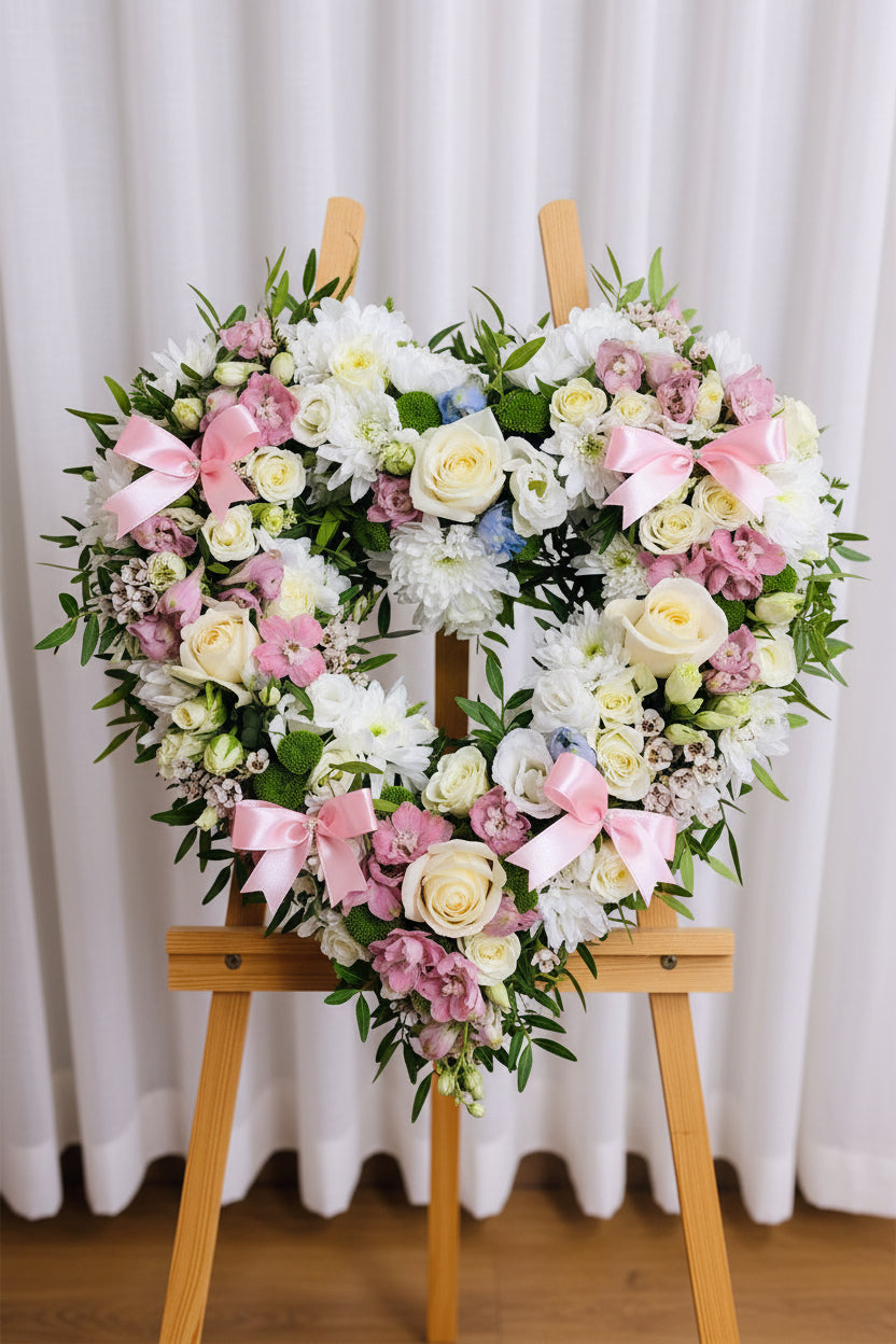Heart Funeral Standing Spray